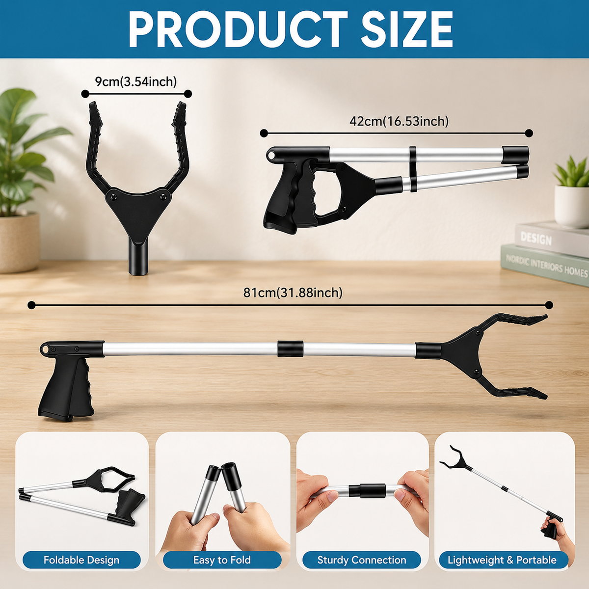 Lightweight Reaching Assist Grabber Tool